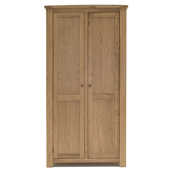 Brex Wooden Wardrobe With 2 Doors In Natural thumbnail