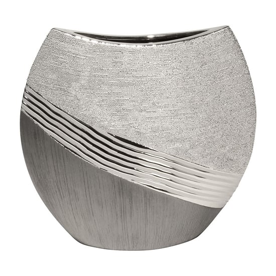 Photo of Bridgetown ceramic decorative vase in grey and silver