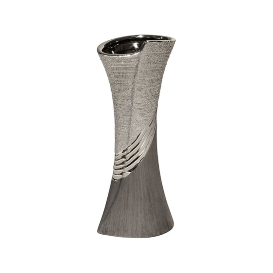 Photo of Bridgetown ceramic small decorative vase in grey and silver