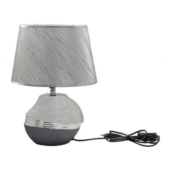 Photo of Bridgetown ceramic table lamp in silver