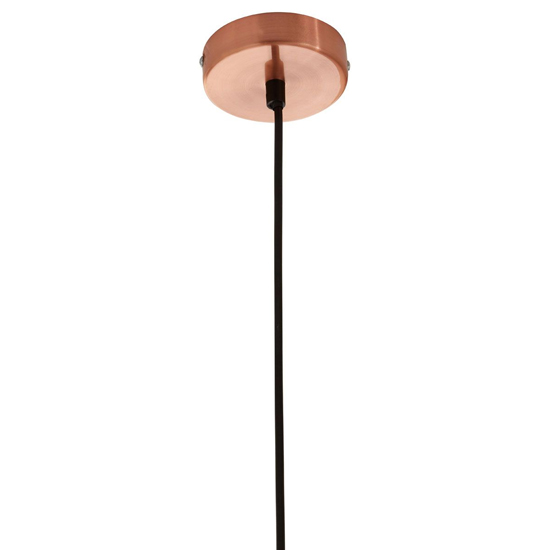 Brinnto Round Metal Shade Pendant Light In Copper