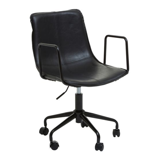 Brinson Leather Home And Office Chair In Black_2