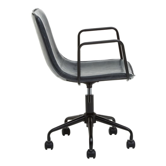 Brinson Leather Home And Office Chair In Grey