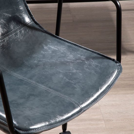 Brinson Leather Home And Office Chair In Grey