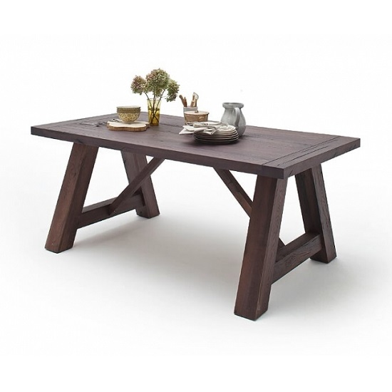 Bristol Wooden Dining Table In Solid Dark Oak In 260cm Furniture in