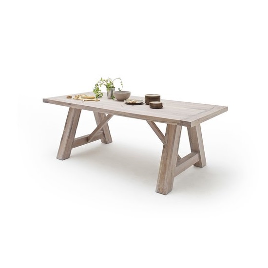 Bristol Wooden Dining Table In Solid White Oak In 260cm