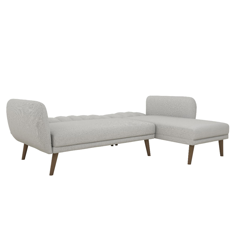 Brittan Fabric Corner 3 Seater Sofa In Grey