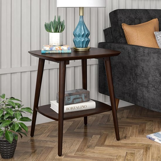 Product photograph of Brittan Wooden End Table In Walnut from Furniture in Fashion