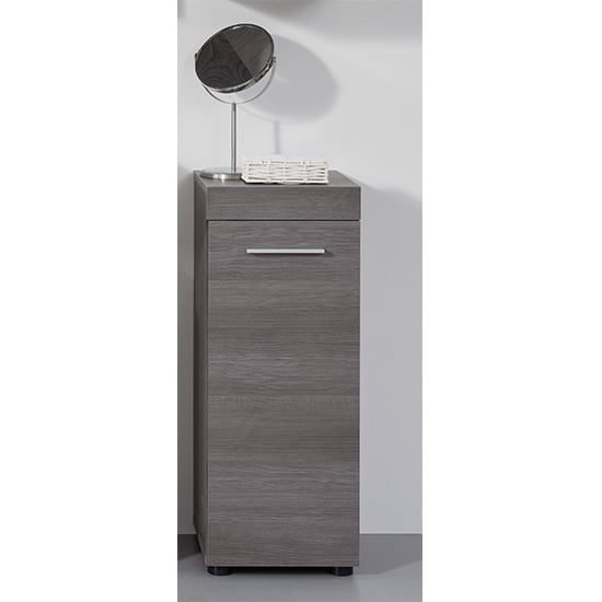 Product photograph of Britton Bathroom Floor Storage Cabinet In Sardegna Smoky Silver from Furniture in Fashion
