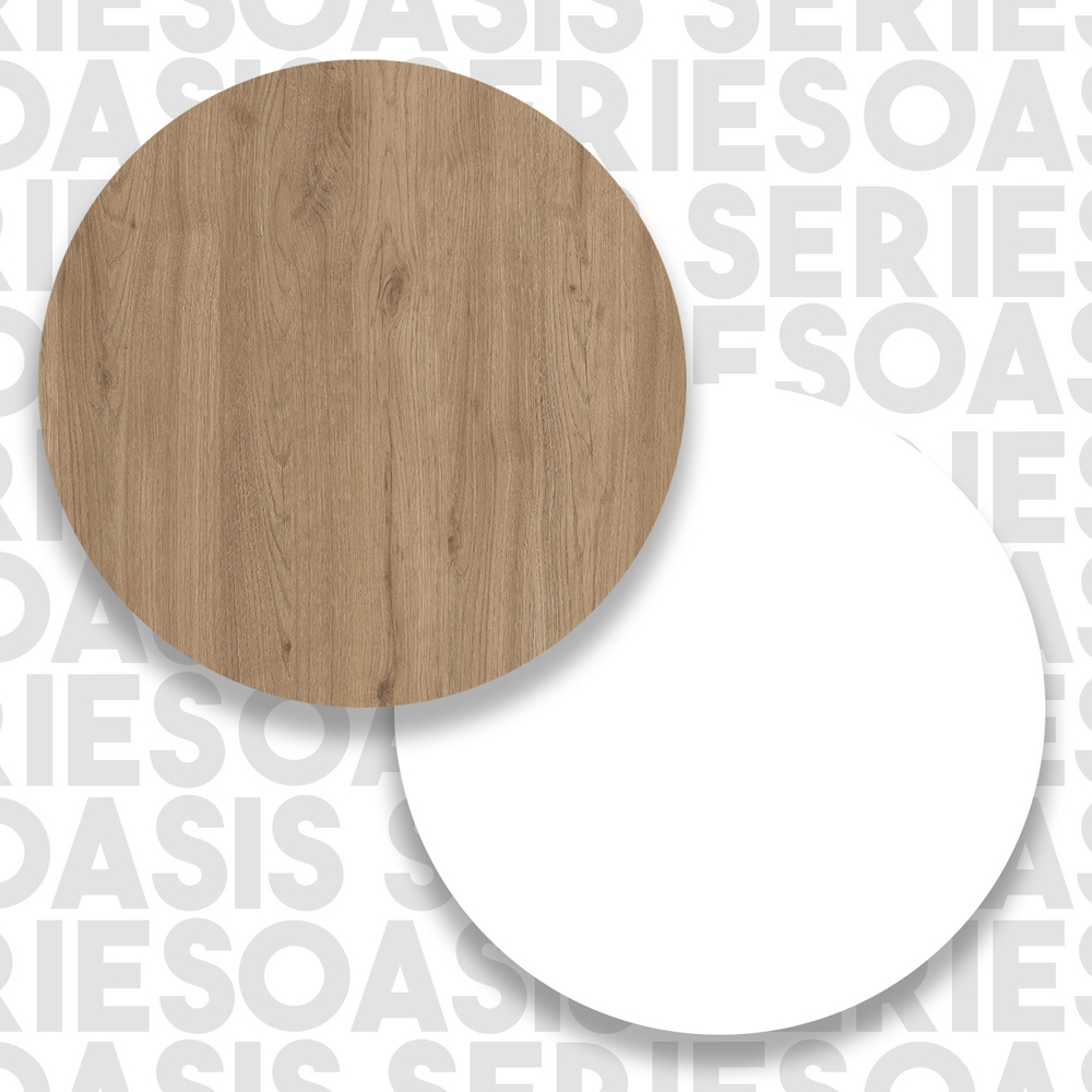 Brivon Wooden Hallway Furniture with 2 White Doors in Oak