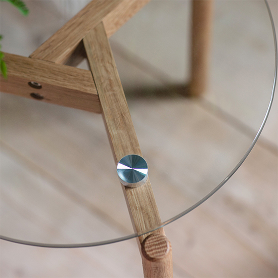 Brix Round Clear Glass Top Side Table With Natural Legs_3