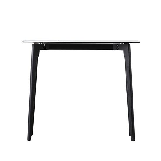 Brix Smoked Glass Top Console Table With Black Legs_2