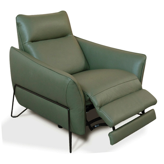Brixen Electric Leather Recliner Armchair In Green Furniture in Fashion