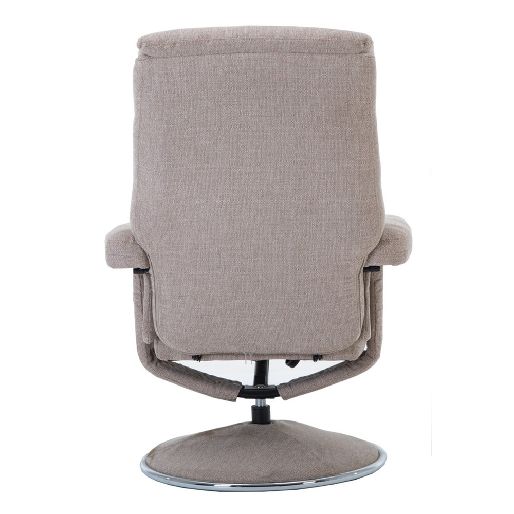 Brixton Fabric Recliner Chair With Stool In Lisbon Wheat