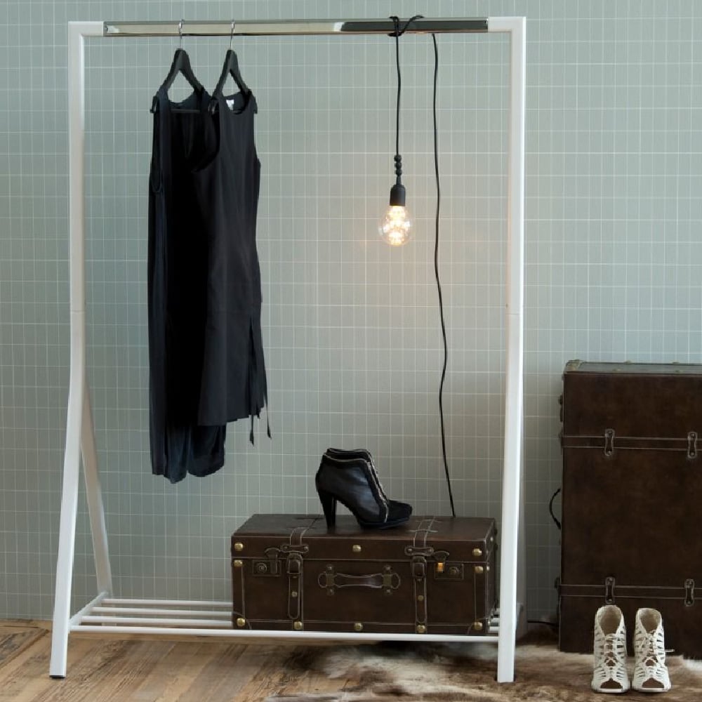 Read more about Brixton metal clothes rack in white