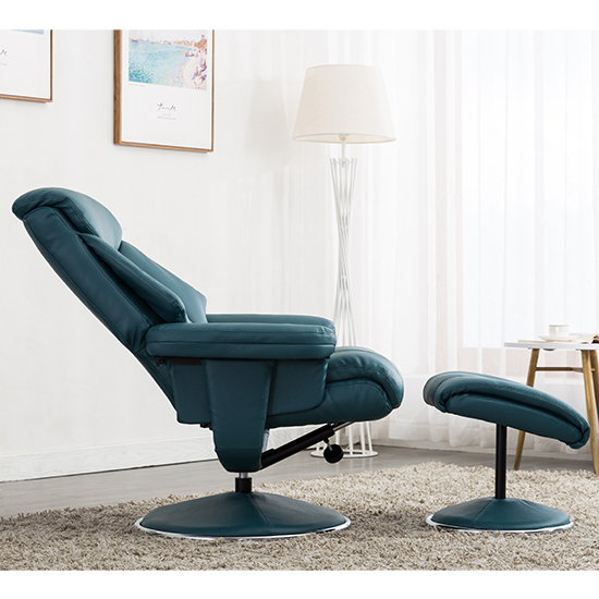 Brixton Plush Swivel Recliner Chair With Footstool In Lagoon_3