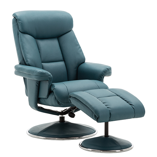 Brixton Plush Swivel Recliner Chair With Footstool In Lagoon_6