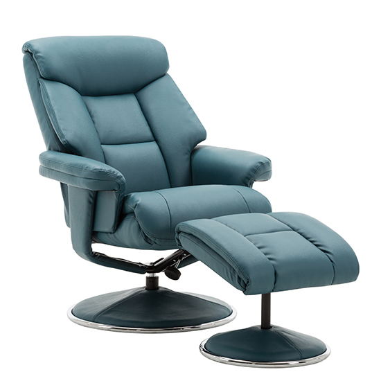 Brixton Plush Swivel Recliner Chair With Footstool In Lagoon_7