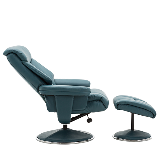 Brixton Plush Swivel Recliner Chair With Footstool In Lagoon_9