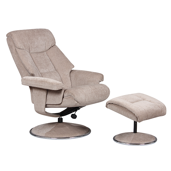 Brixton Fabric Swivel Recliner Chair With Footstool In Mist_4