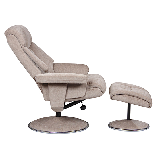 Brixton Fabric Swivel Recliner Chair With Footstool In Mist_6