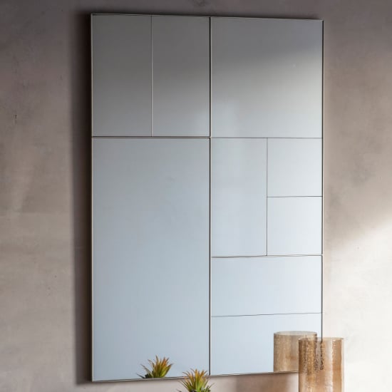 Broad Rectangular Wall Bedroom Mirror In Silver_1