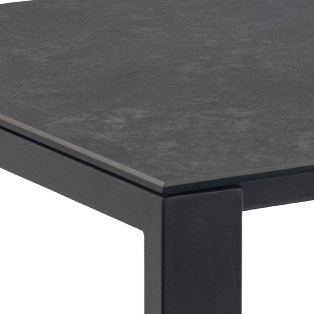 Brockport Ceramic Glass Dining Table Rectangular In Black