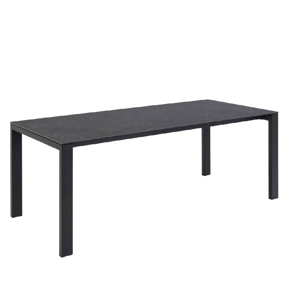 Read more about Brockport ceramic glass dining table rectangular in black