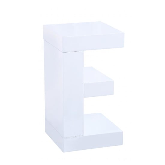 Read more about Elettra high gloss lamp table in white