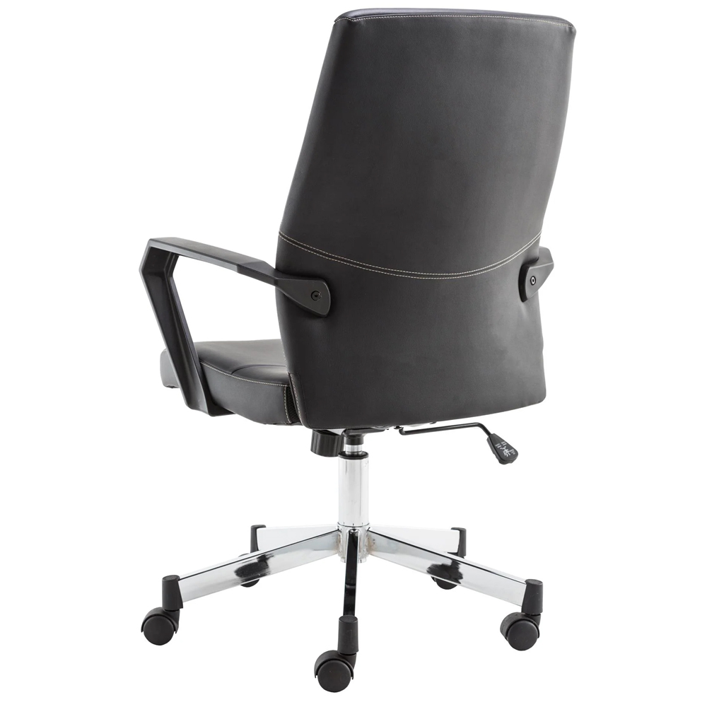 Brook Faux Leather Home And Office Chair In Black