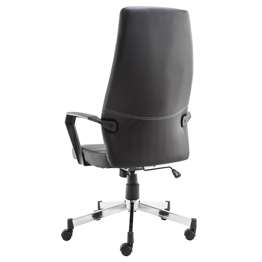 Brook High Back Faux Leather Home And Office Chair In Black