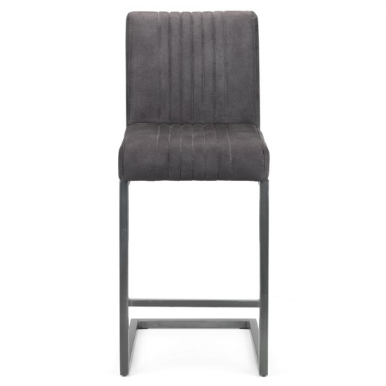 Barras Charcoal Grey Faux Leather Bar Stools In Pair_3
