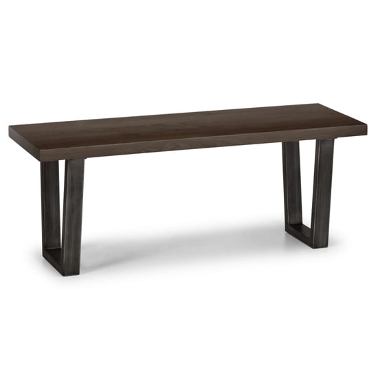 Read more about Barras wooden dining bench in dark oak