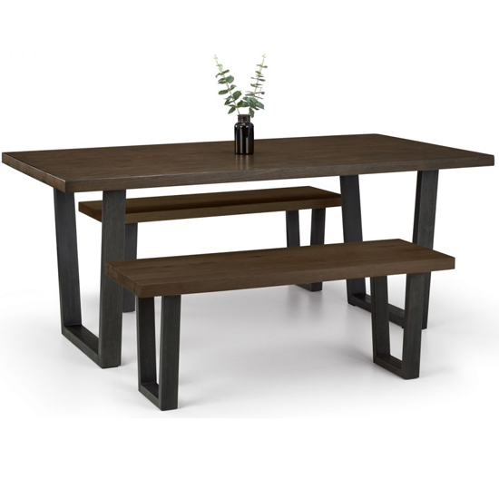 Aminul Wooden Dining Table In Dark Oak_3