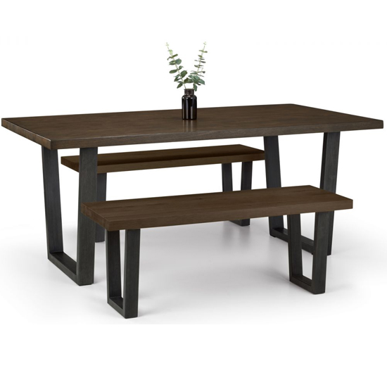 Barras Wooden Dining Table In Dark Oak