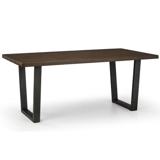 Product photograph of Barras Wooden Dining Table In Dark Oak from Furniture in Fashion