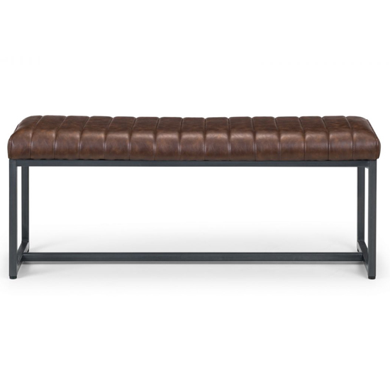 Barras Faux Leather Upholstered Bench In Brown_2