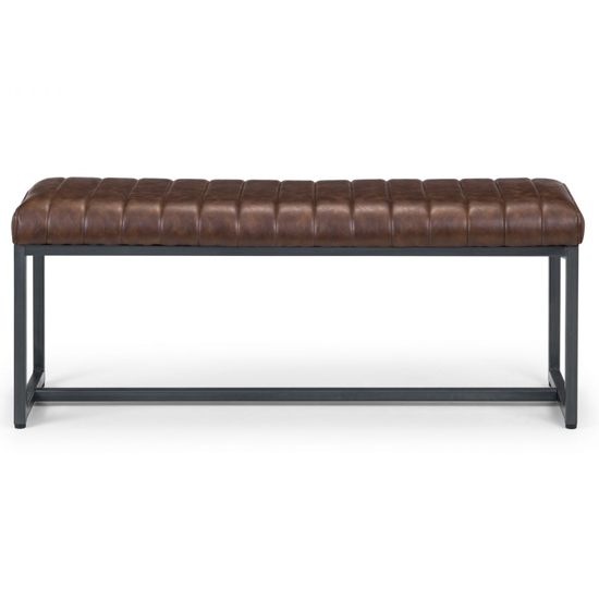 Barras Faux Leather Upholstered Bench In Brown Furniture in Fashion