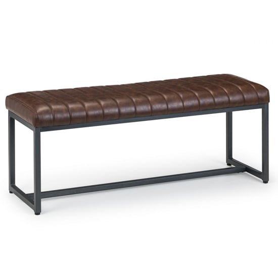 Barras Faux Leather Upholstered Bench In Brown_1