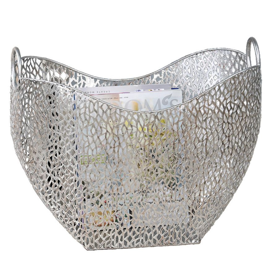 Brooklyn Metal Purley Magazine Rack In Silver