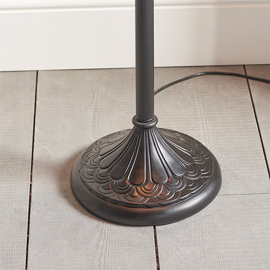 Brooklyn Tiffany Glass Floor Lamp In Dark Bronze