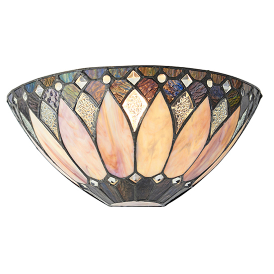 Brooklyn Tiffany Glass Wall Light In Dark Bronze
