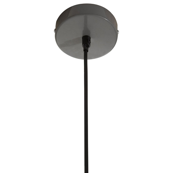 Brookon Round Metal Shade Pendant Light In Grey
