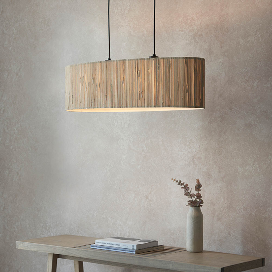 Brooks 2 Lights Linear Ceiling Pendant Light In Natural