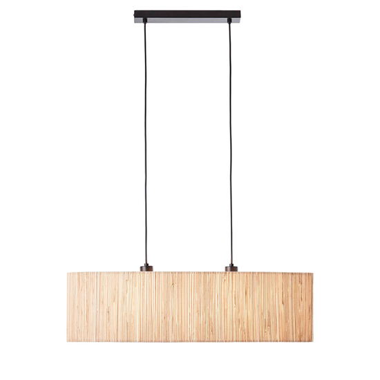 Brooks 2 Lights Linear Ceiling Pendant Light In Natural
