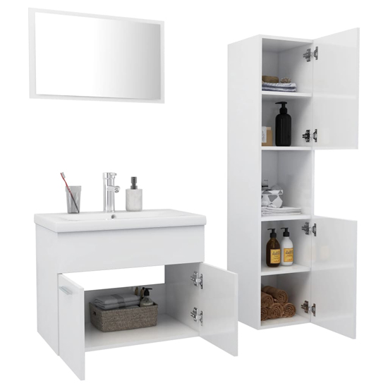 Brooks High Gloss Bathroom Furniture Set In White_3