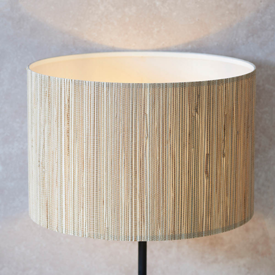 Brooks Seagrass Drum Shade Floor Lamp In Natural