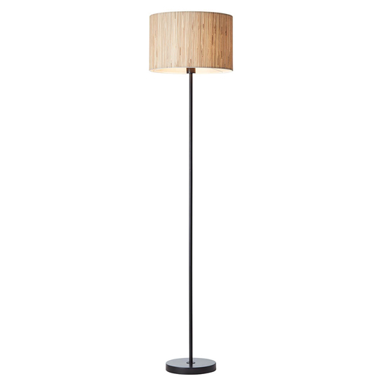 Brooks Seagrass Drum Shade Floor Lamp In Natural