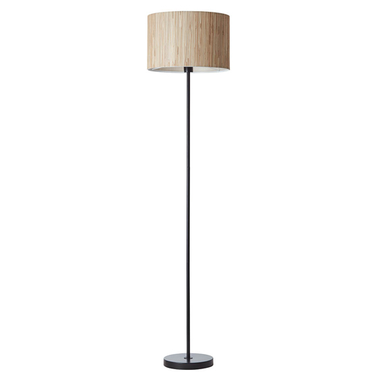 Brooks Seagrass Drum Shade Floor Lamp In Natural