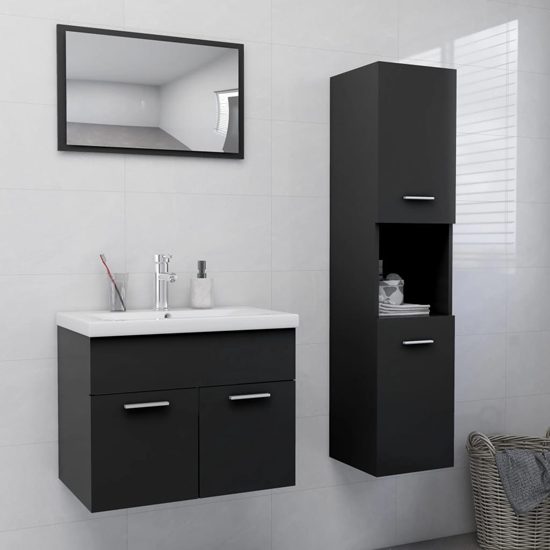 Brooks Wooden Bathroom Furniture Set In Grey